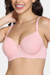 Zivame Padded Wired 3/4th Coverage T-Shirt Bra - Powder Pink — thumbnail 4